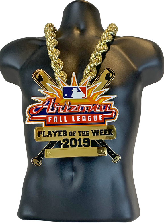 MLB Arizona Fall League Player of the Week Award Championship Chain Award