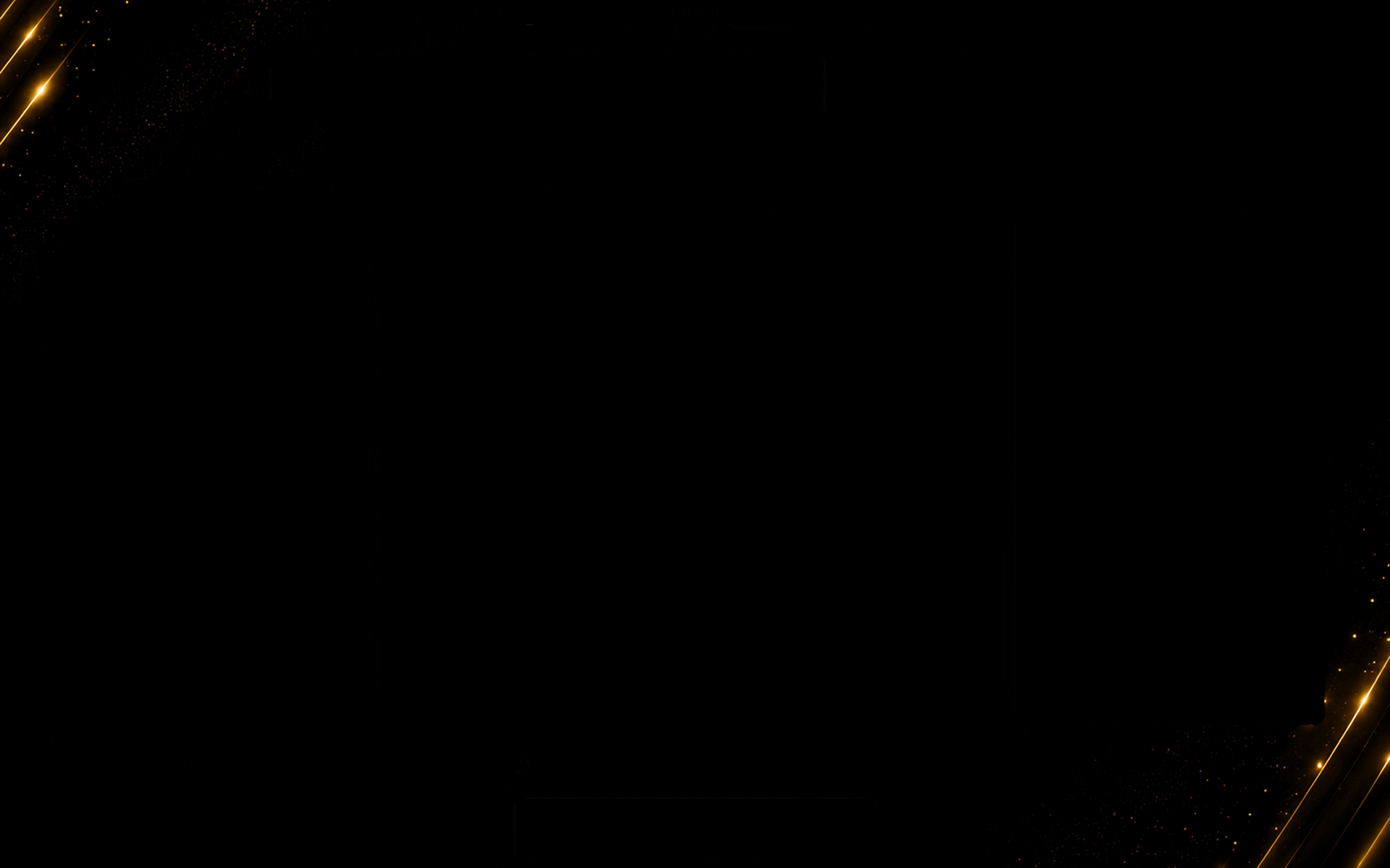 Black background with gold decorative elements