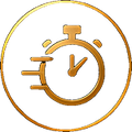 Gold stopwatch icon