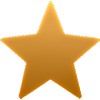Gold star shape