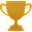 Gold trophy icon 