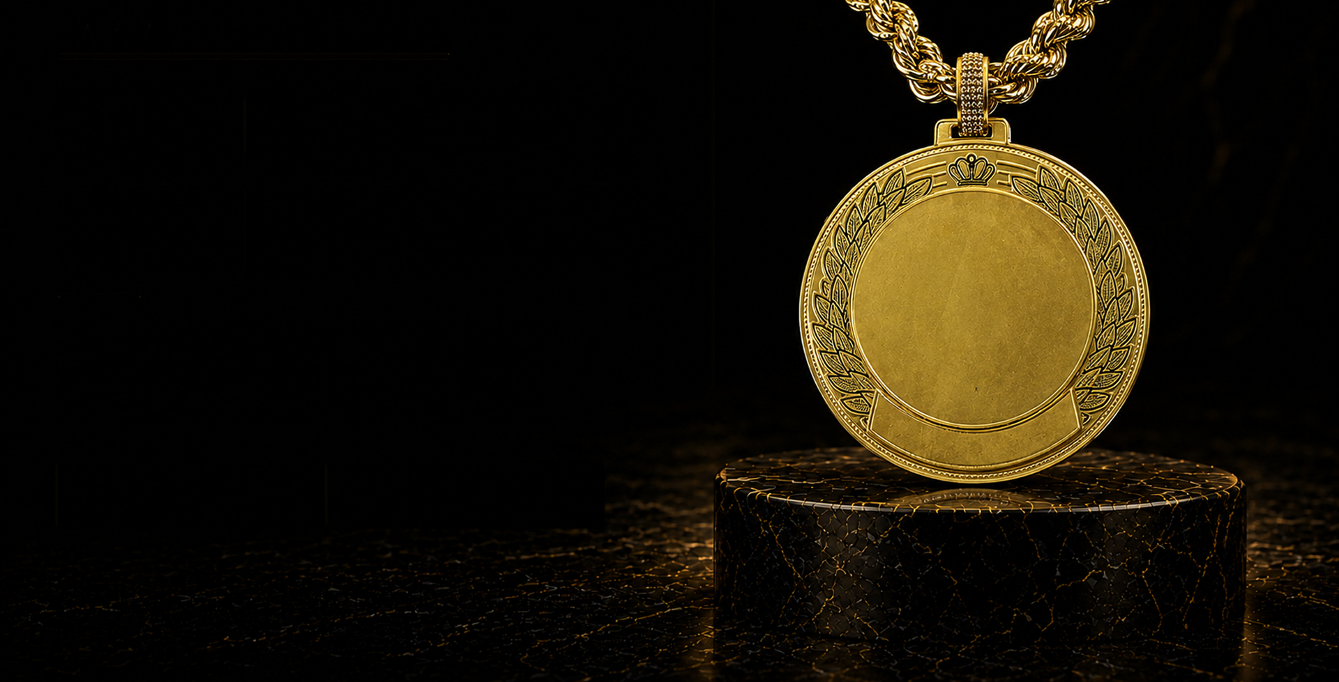 A gold pendant necklace 