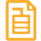  Yellow icon of a document 