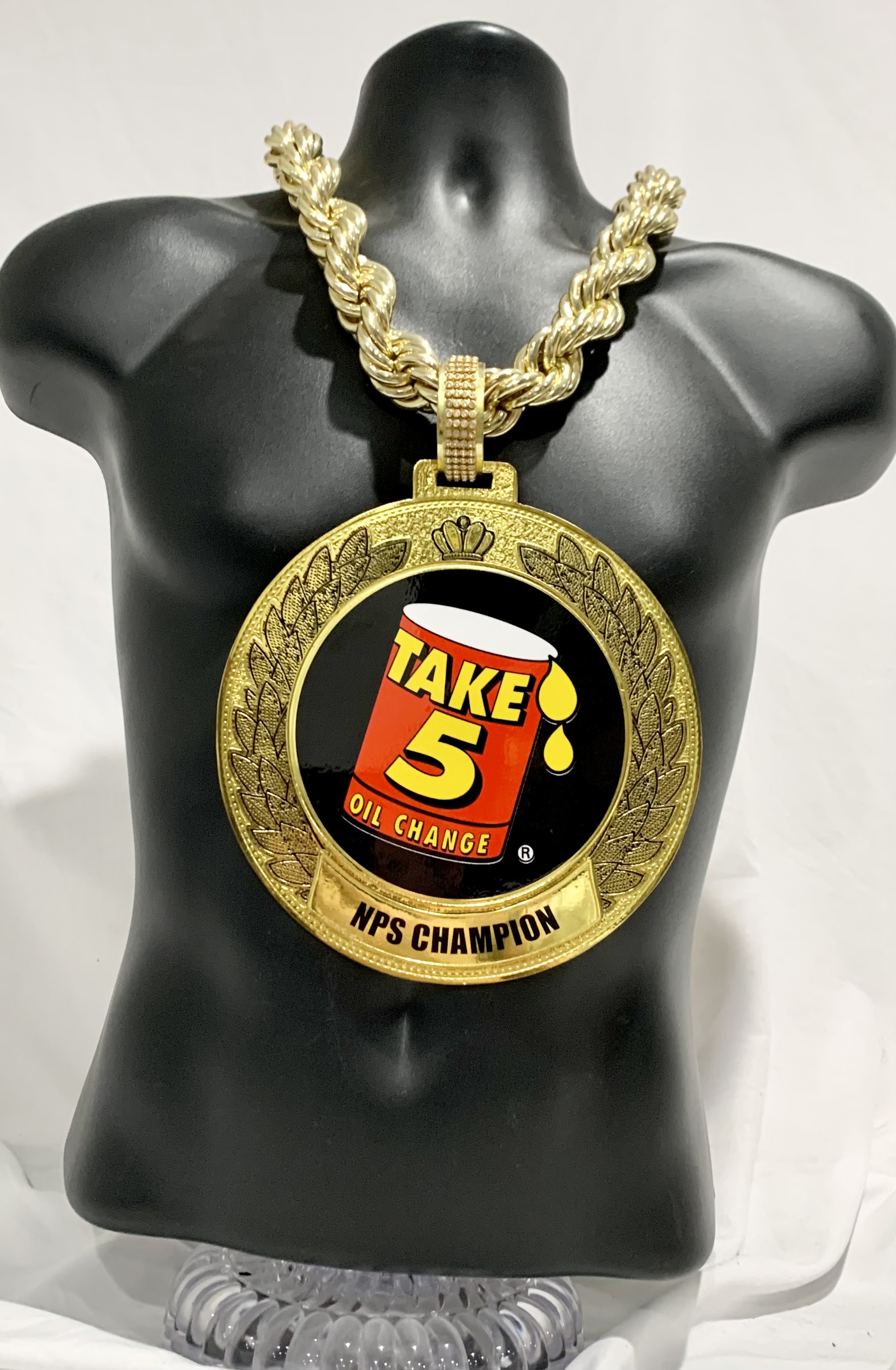 Poseidon Gold Blank Championship Chain customized championship chain image